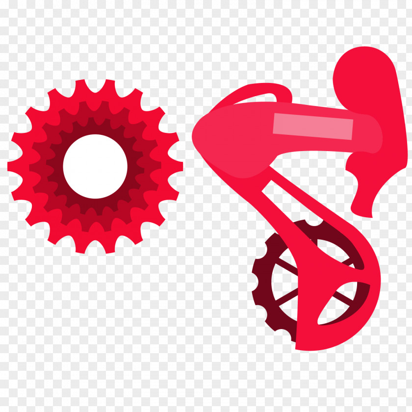 Vector Cartoon Red Bicycle Gear Accessories Word Chakra Symbol Reiki Family PNG