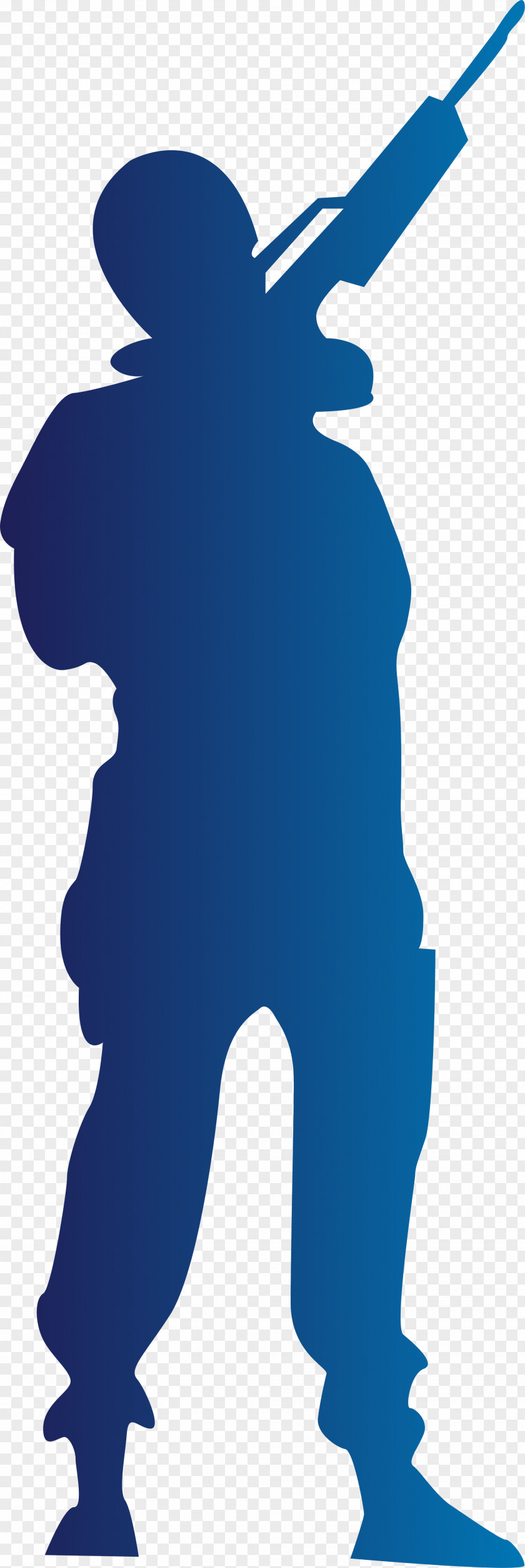Blue Glitter Soldier Silhouette Military PNG