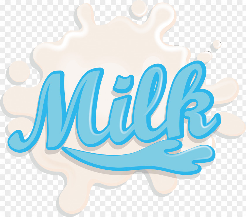 Milk WordArt Splash Illustration PNG