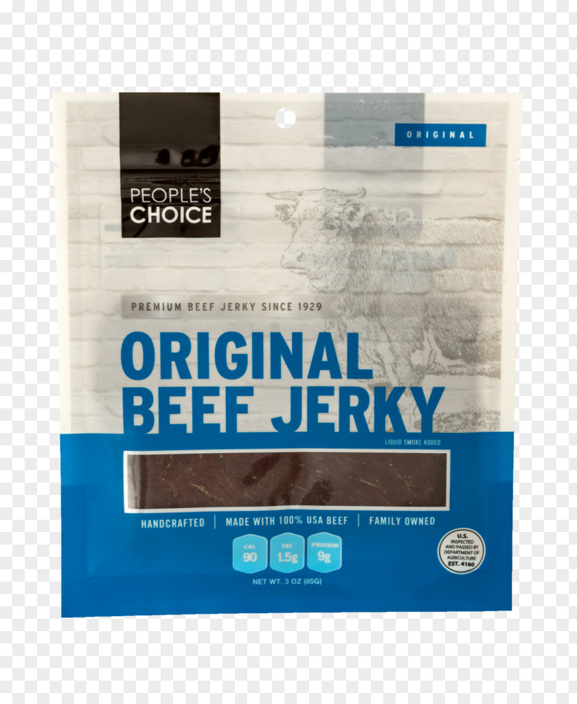 Jerky People's Choice Beef Meat Protein PNG