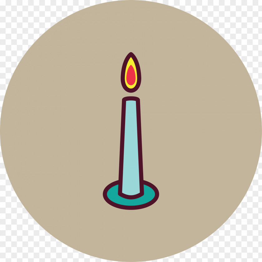 Blue Cartoon Candle PNG