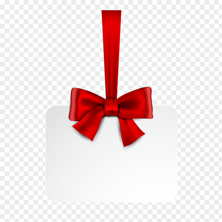 Red Bow Tag Vector Material Ribbon Euclidean Computer File PNG