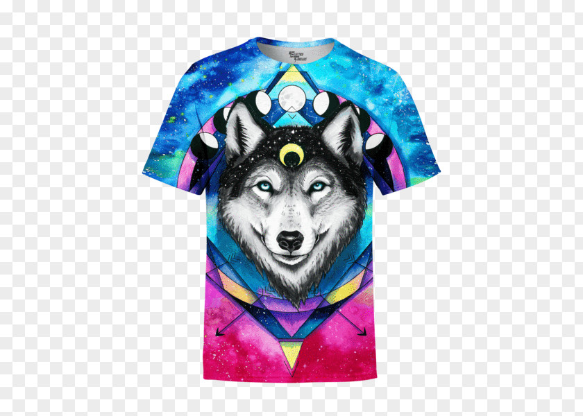 Wolf Spirit Siberian Husky T-shirt Blanket Animal PNG