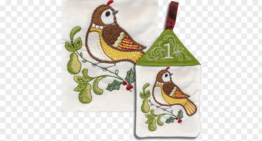 Christmas Countdown Ornament Chicken Place Cards Textile PNG