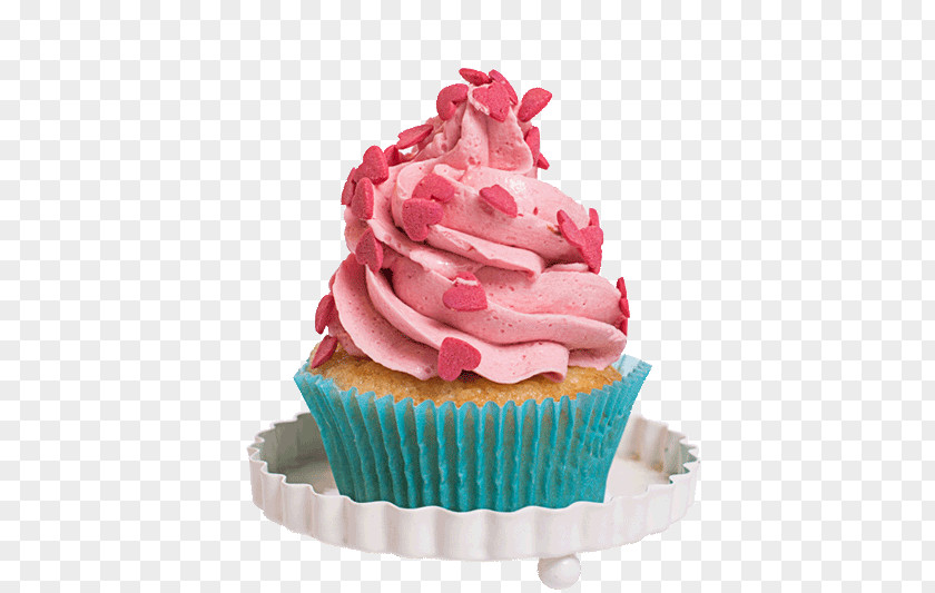 Strawberry Cupcake Petit Four Muffin Cake Decorating Buttercream PNG