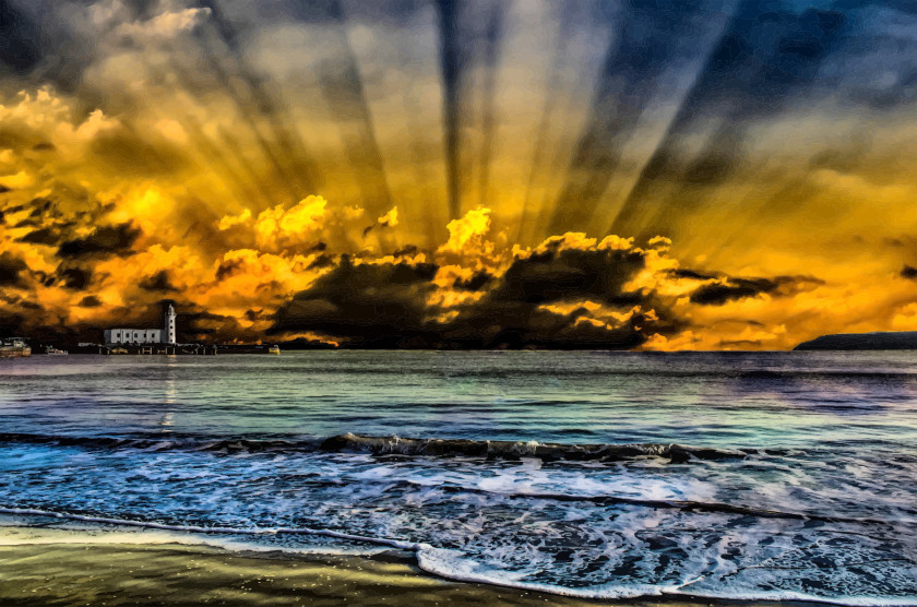 Sunset Sea Shore Beach Sunrise PNG