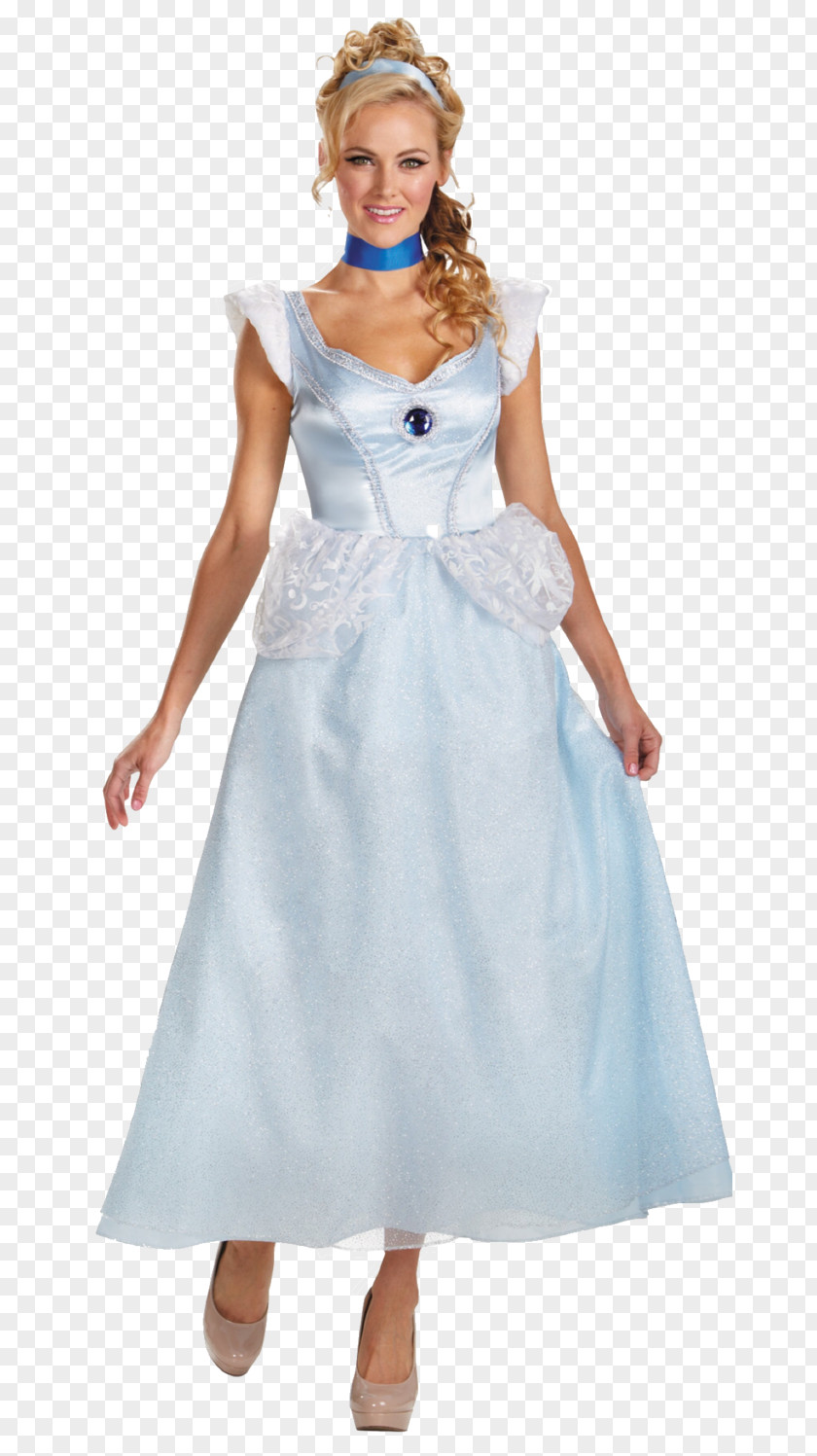 Cinderella Halloween Costume Dress Blue PNG