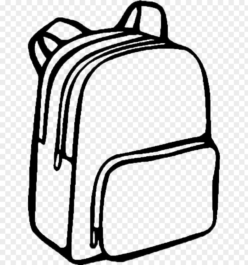 Line Art Strap Backpack Cartoon PNG