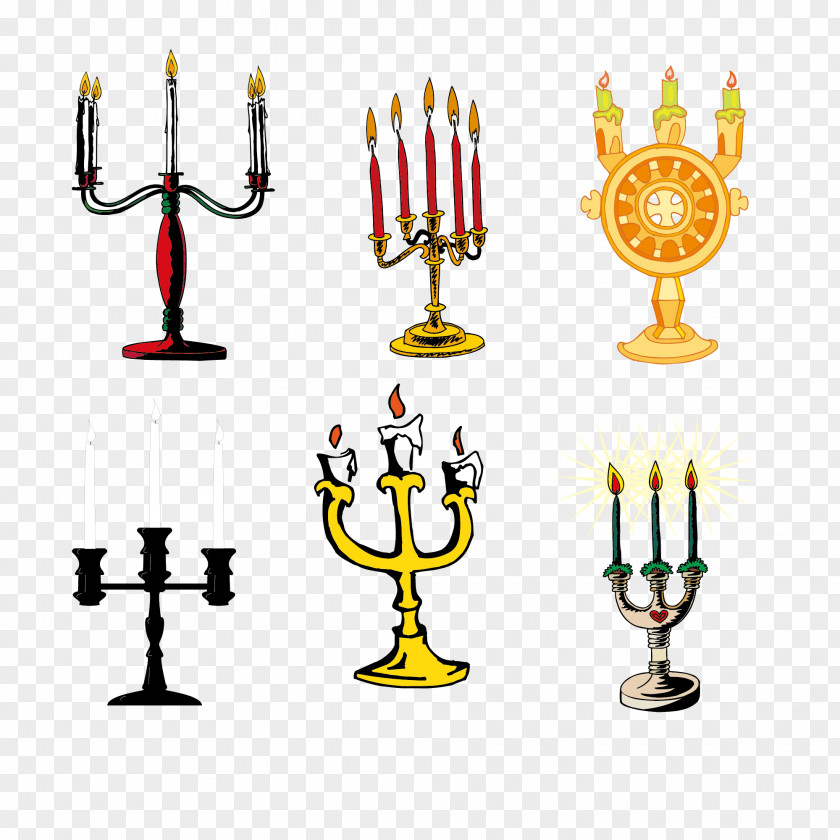 Candle Holder Creative Collection Lighting Menorah Font PNG