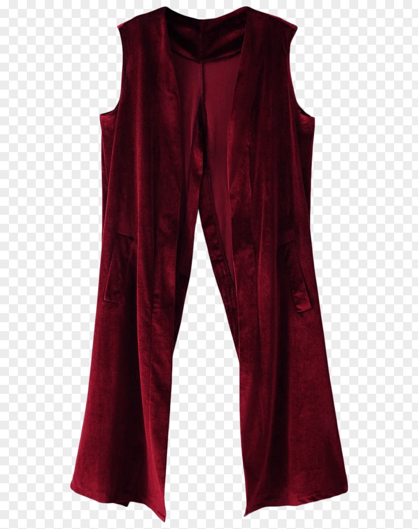 CHINESE CLOTH Velvet Waist Maroon Pants PNG