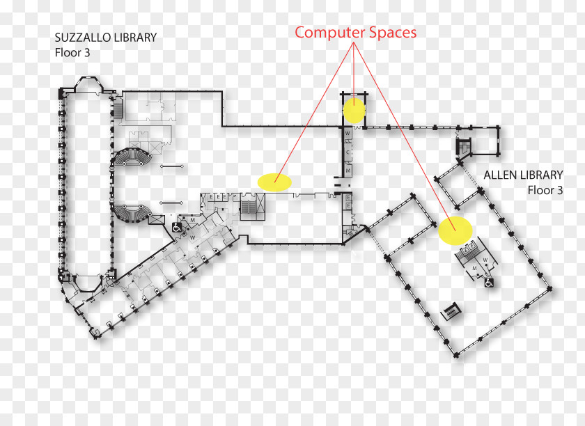 Computer Study Suzzallo And Allen Libraries University Of Washington Library Map PNG