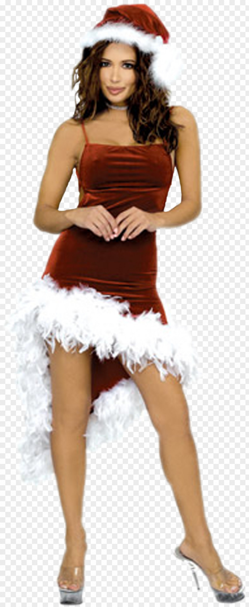 Dress Shirt Costume Mrs. Claus Santa Christmas Disguise PNG