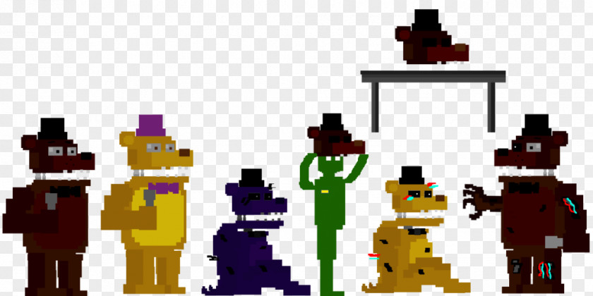 Five Nights At Freddy's Minecraft Pixel Art 4 2 Chuck E. Cheese's Fredbear's Family Diner PNG