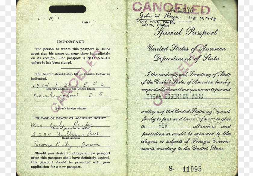 Diplomatic Passport Document Handwriting PNG