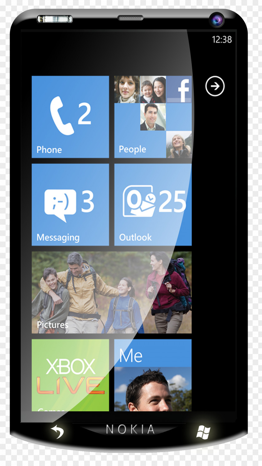 Smartphone HTC 7 Trophy Windows Phone PNG