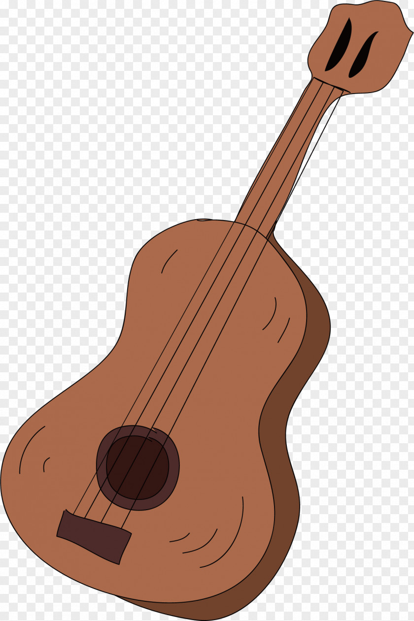 Vector Hand Drawn Guitar Tiple Ukulele Amplifier Acoustic Cuatro PNG