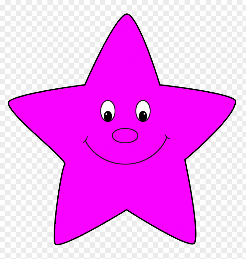 Pink Light Star Smiley Sticker Clip Art PNG
