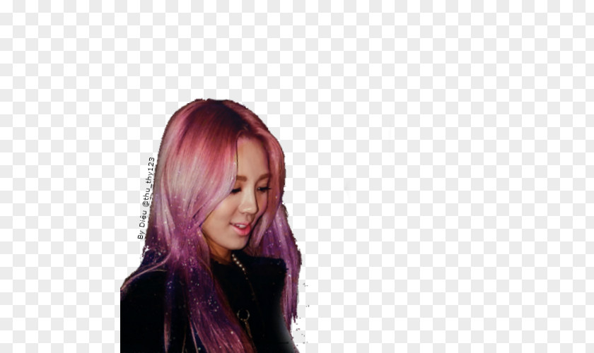 Purple Hyoyeon Black Hair Coloring Ombré PNG