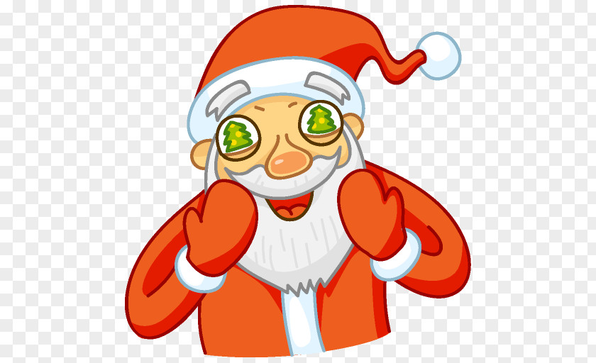 Santa Claus Ded Moroz Christmas Ornament Sticker VKontakte PNG