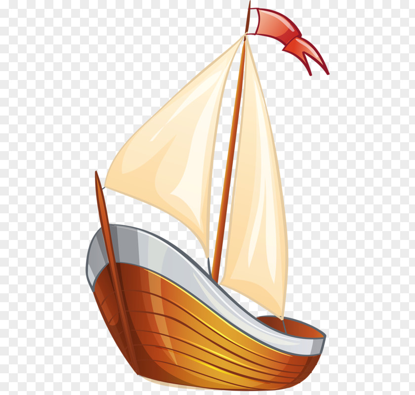 White Boat Sailing Ship Cartoon Clip Art PNG