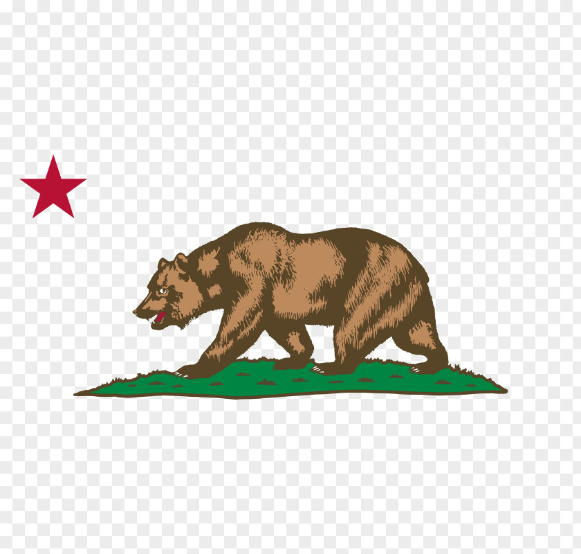 Flag Of California Republic Grizzly Bear PNG