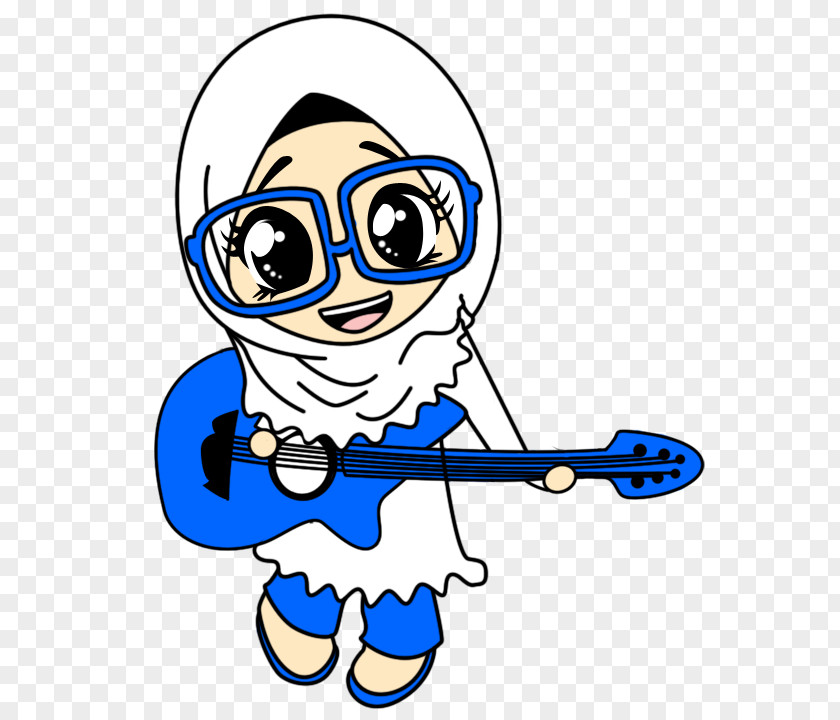 Guitar Muslim Cartoon Islam PNG