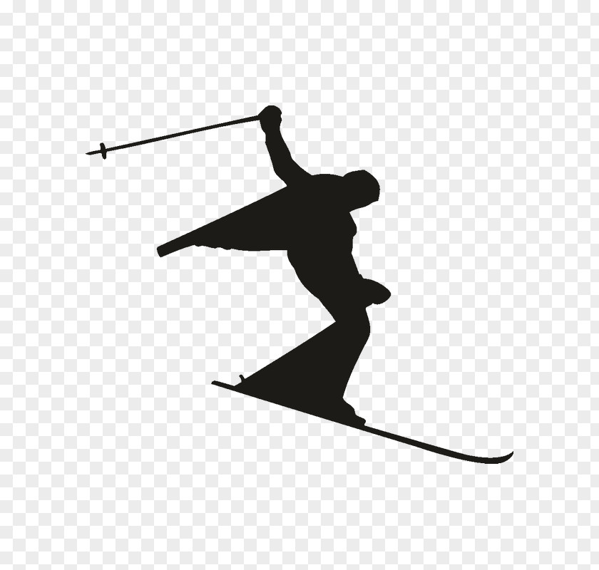 Skiing Ski Poles Sticker Wall Decal PNG