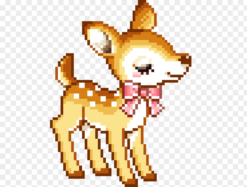 Deer Pixel Art Cross-stitch Bead PNG