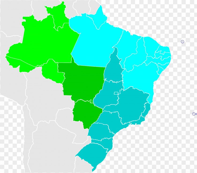 Map Regions Of Brazil Blank Flag PNG