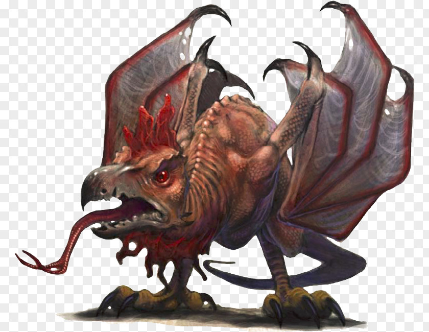 Pathfinder Chicken Cockatrice Dragon Monster Bestiary PNG