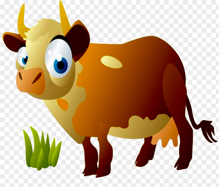 Cow Tail Cattle Calf Cartoon Drawing PNG