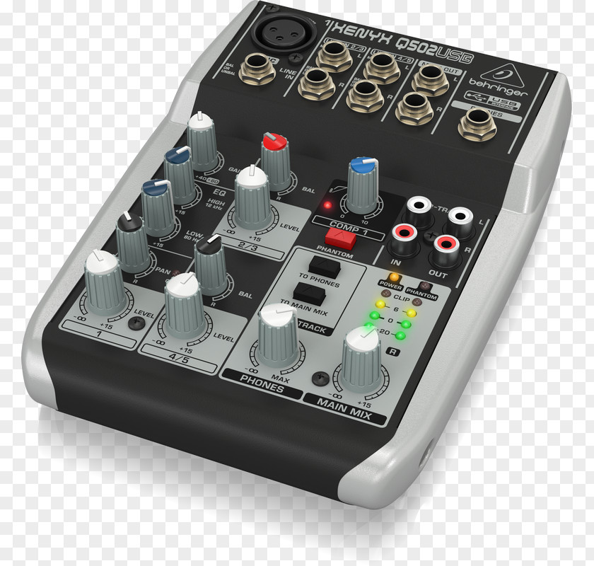 Microphone Audio Mixers Behringer Xenyx Q502USB PNG
