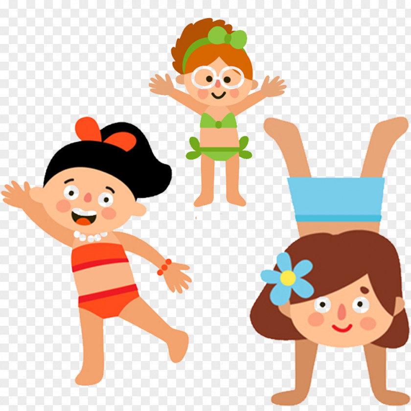 Play Friends Swimsuit Child Euclidean Vector PNG