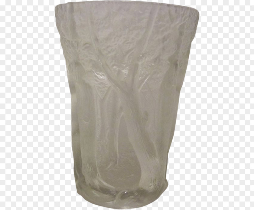 Vase Frosted Glass Art Deco Bohemia PNG