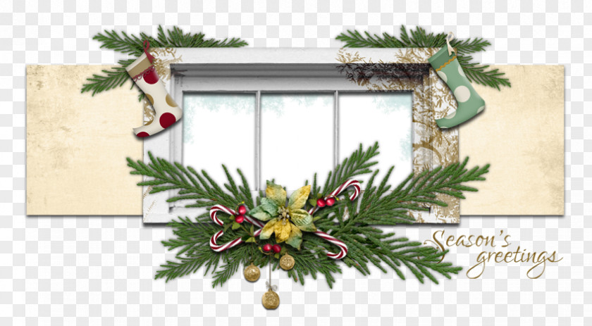 Christmas Banner Ornament New Year Wreath Blog PNG