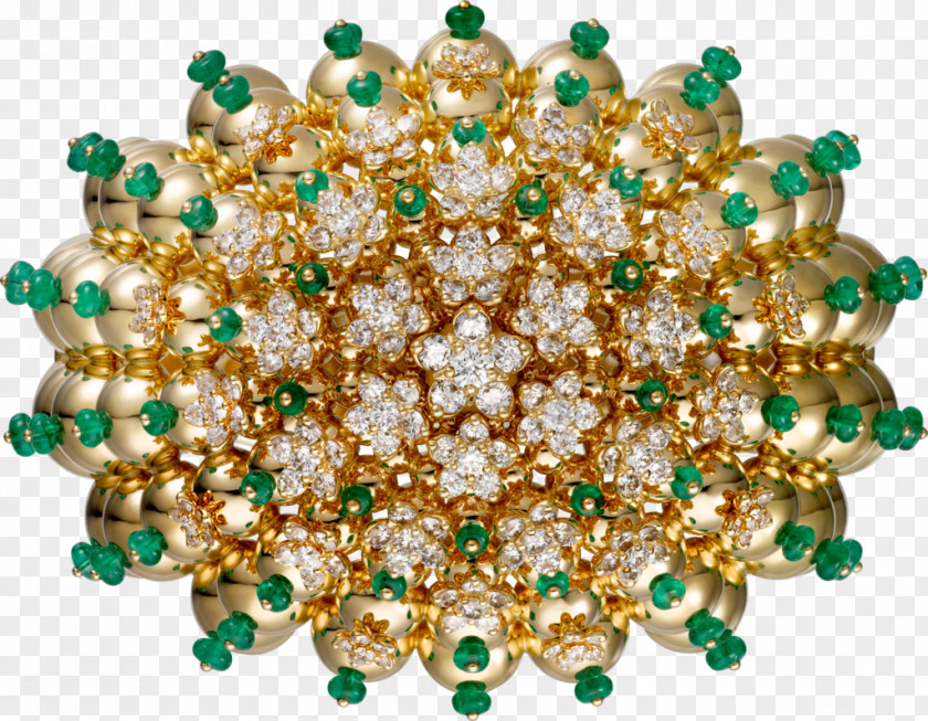 Emerald Jewellery Colored Gold Cartier Bracelet PNG