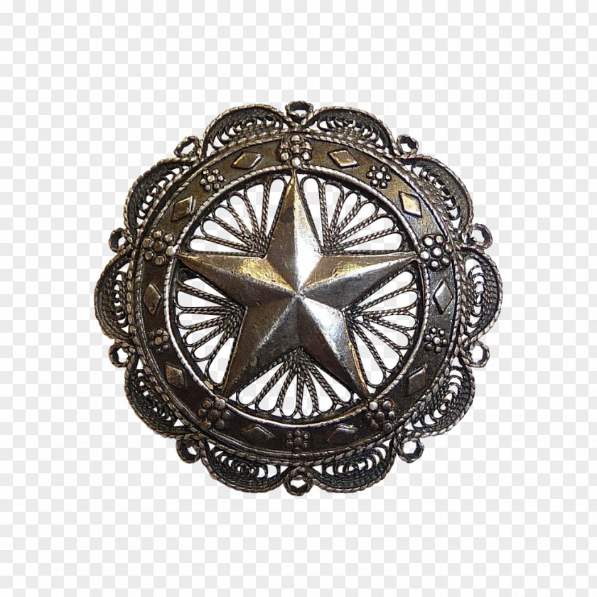 Silver Brooch PNG