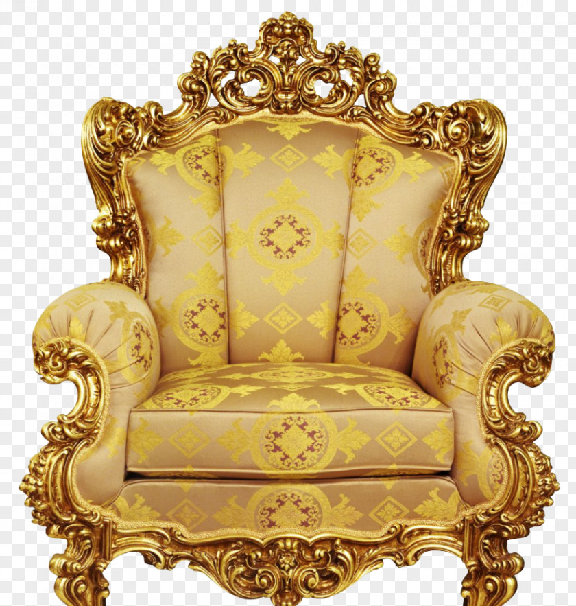 Throne Table Chair Upholstery Furniture PNG