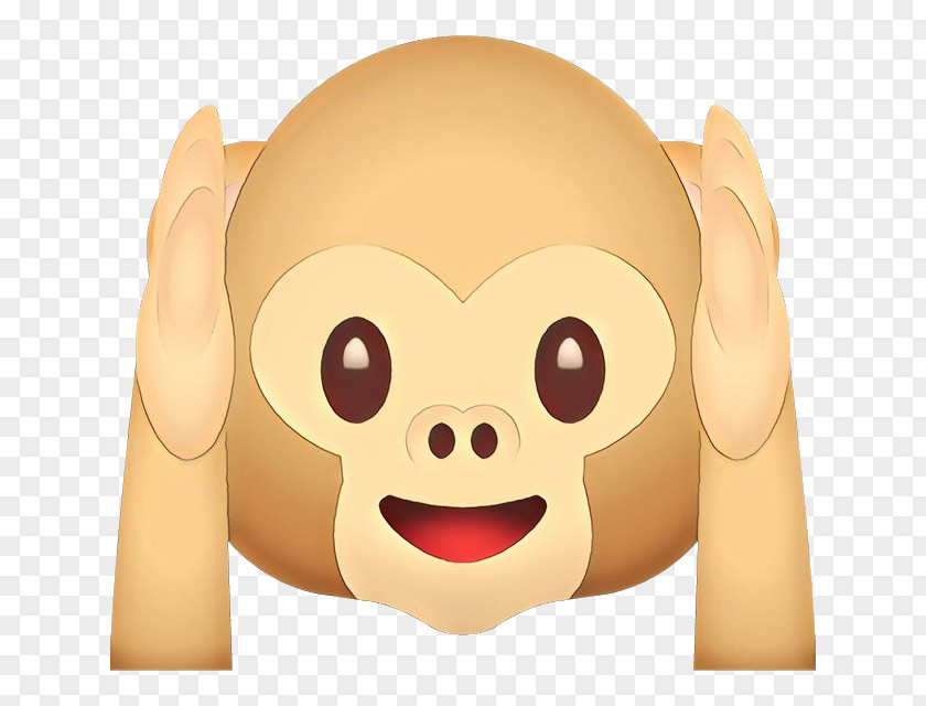 Ear Old World Monkey Heart Emoji Background PNG