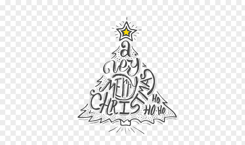 Hand-painted Christmas Tree Design Elements PNG