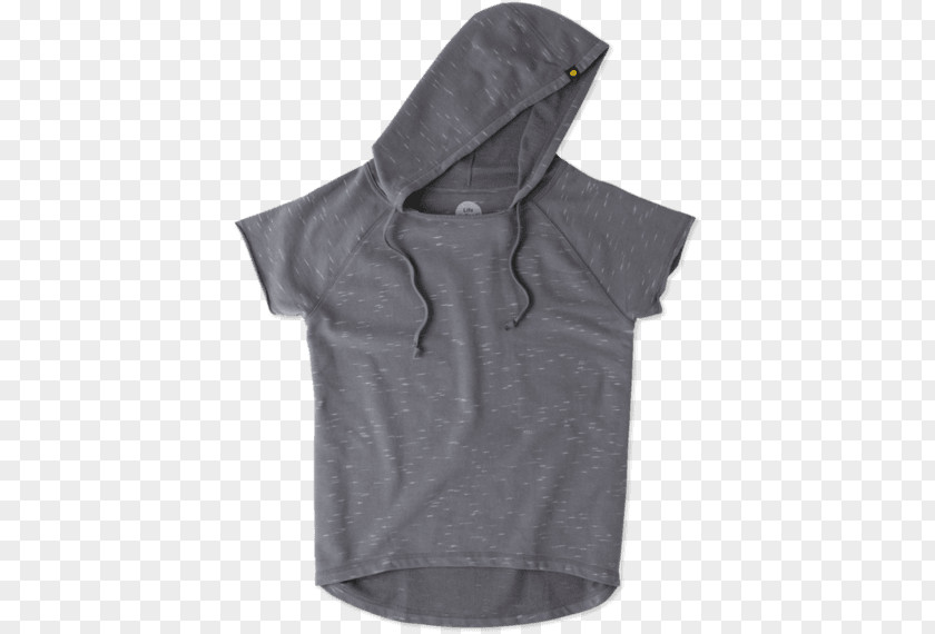 Short Sleeve Hoodie Polar Fleece Sweater Clothing PNG