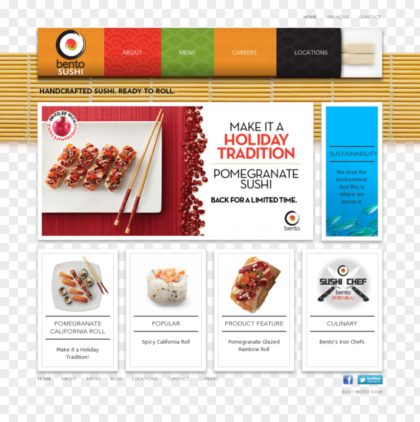 Sushi Bento Food Web Development PNG