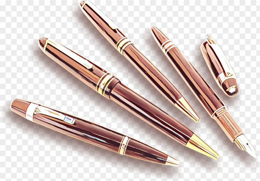 Ball Pen Stationery Office Supplies Writing Implement Copper Metal PNG