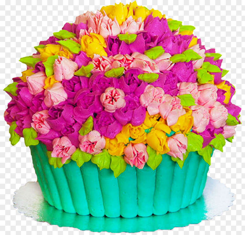 Cake Cupcake Royal Icing Frosting & Floral Design PNG