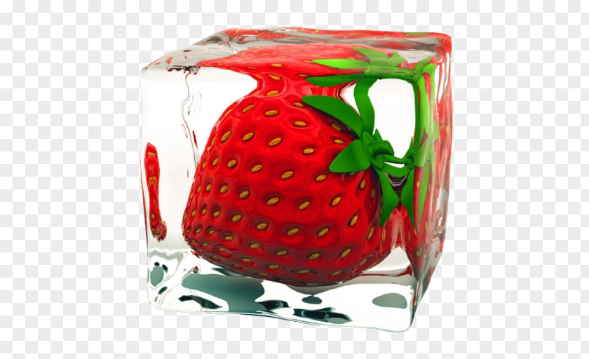 Juice Ice Cube Strawberry Italian PNG