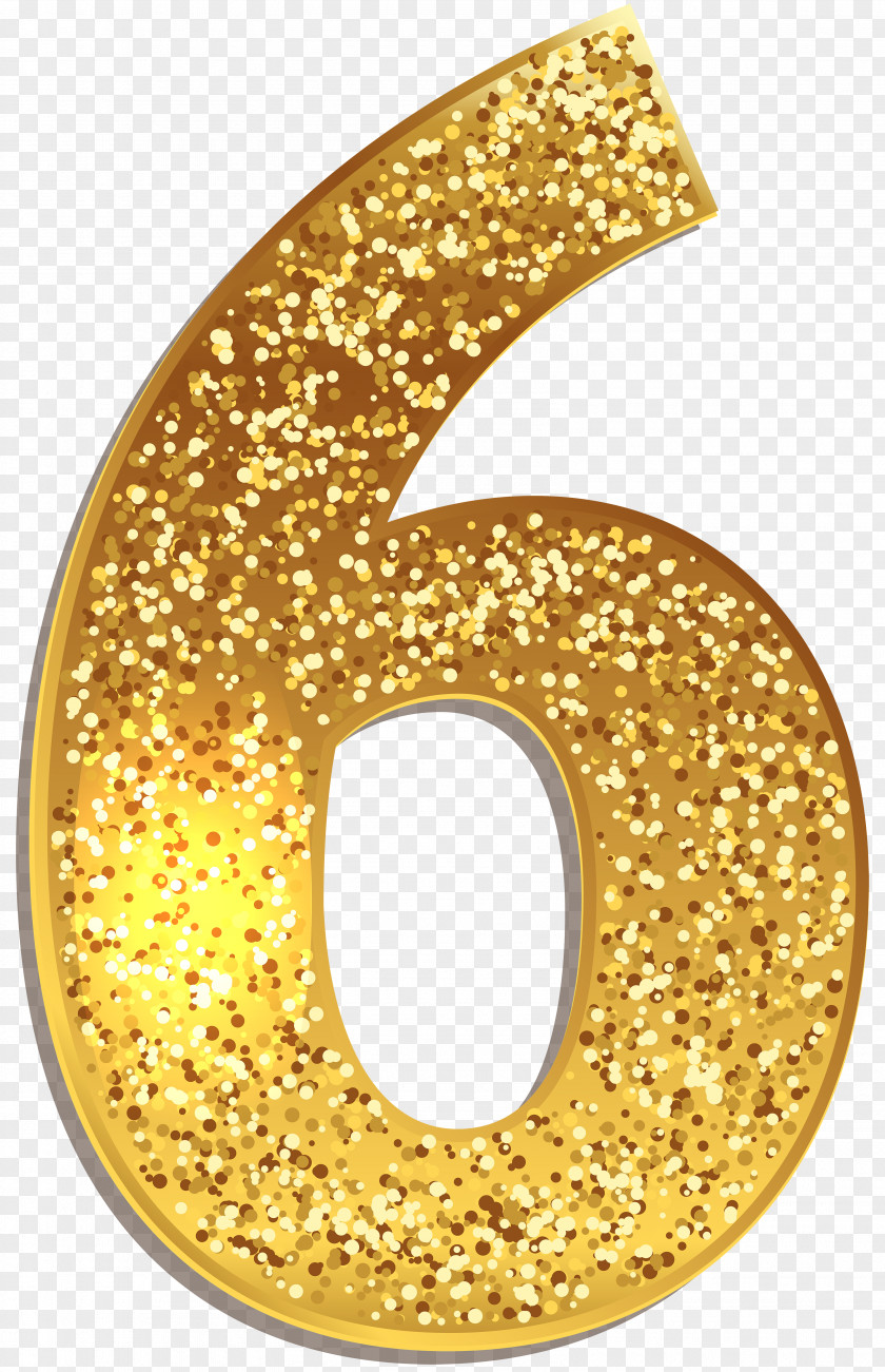 Number 5 Gold Symbol Clip Art PNG