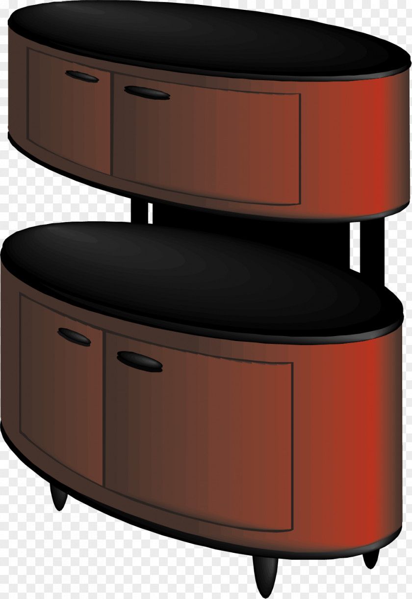 Vector Painted Red Cupboard Furniture PNG