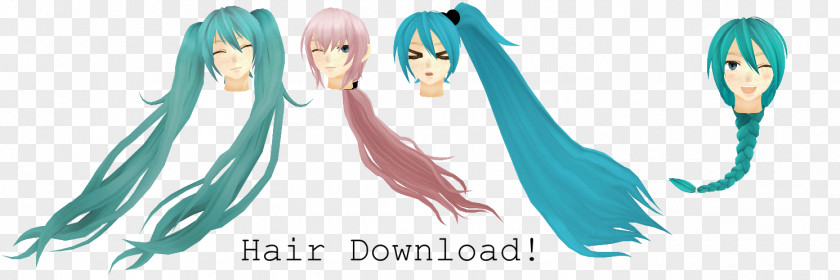 Hair Ponytail Tie MikuMikuDance Hairstyle PNG