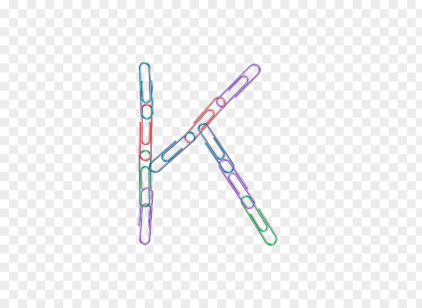 Paperclip Letter K Material Pattern PNG