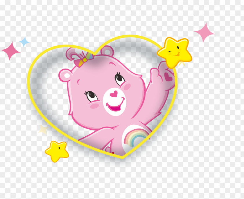 Pink Bear Cartoon PNG